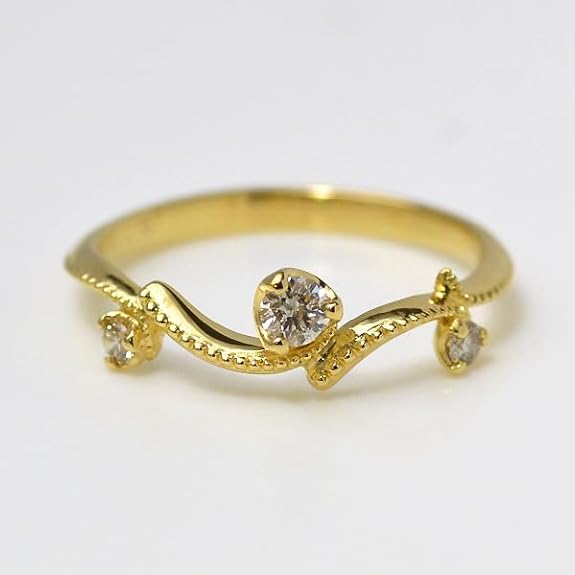 k18 umu(アム) ツイストデザインリングダイヤモンド